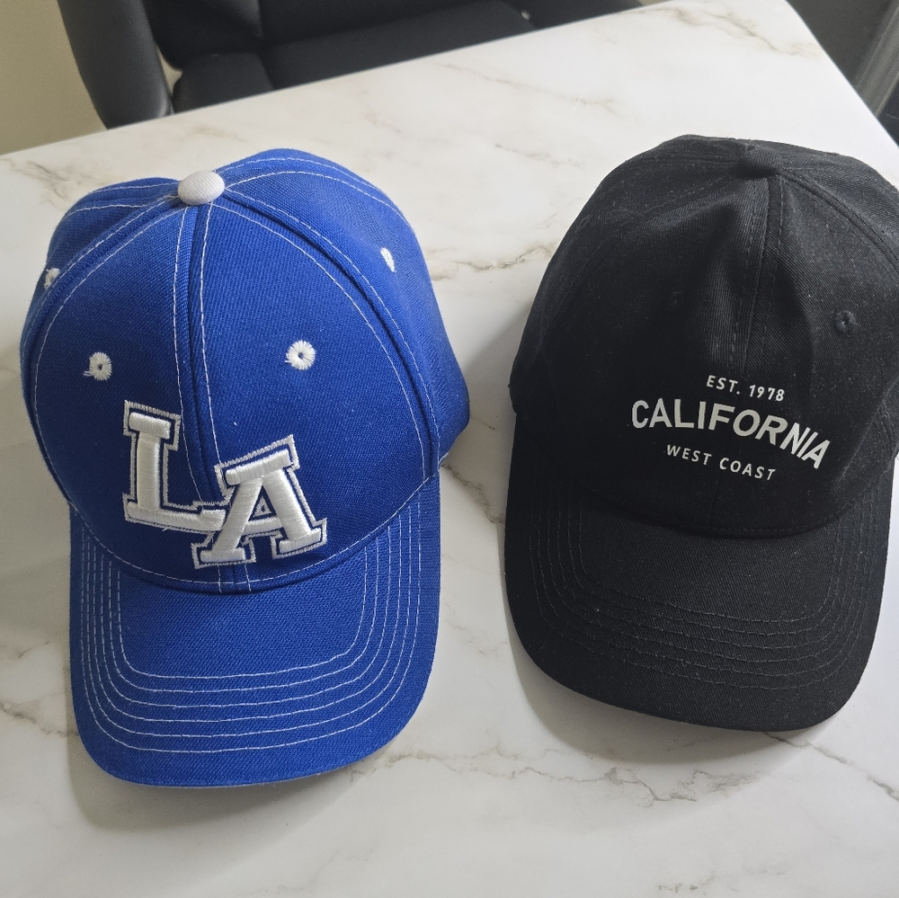 California West Coast Black Cap and LA Blue Cap